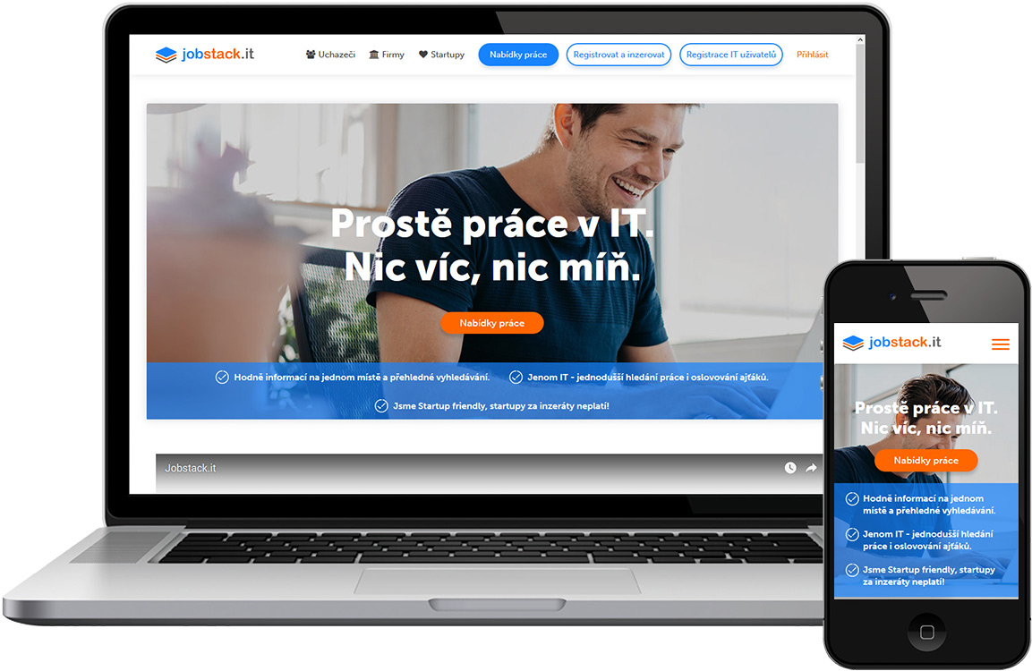 Náhled pracovního portálu Jobstack.it